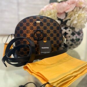 Valentino Monogram Black and Brown Crossbody Bag